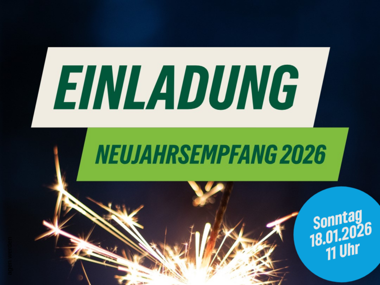 Einladung zum Neujahrsempfang 2026 der Südpfälzer Grünen – 18.01. um 11 Uhr in der Stadthalle Kandel